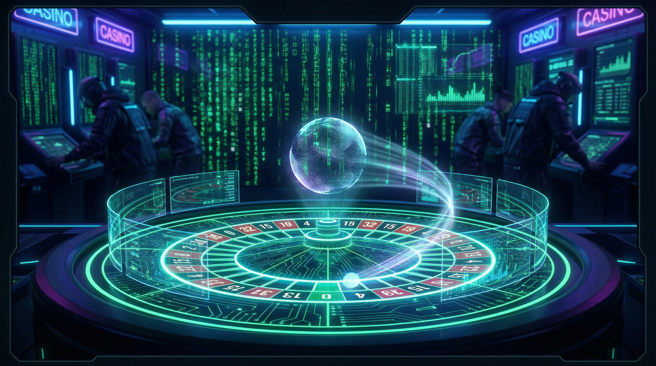 Roleta digital futurista com efeitos neon no betaobet